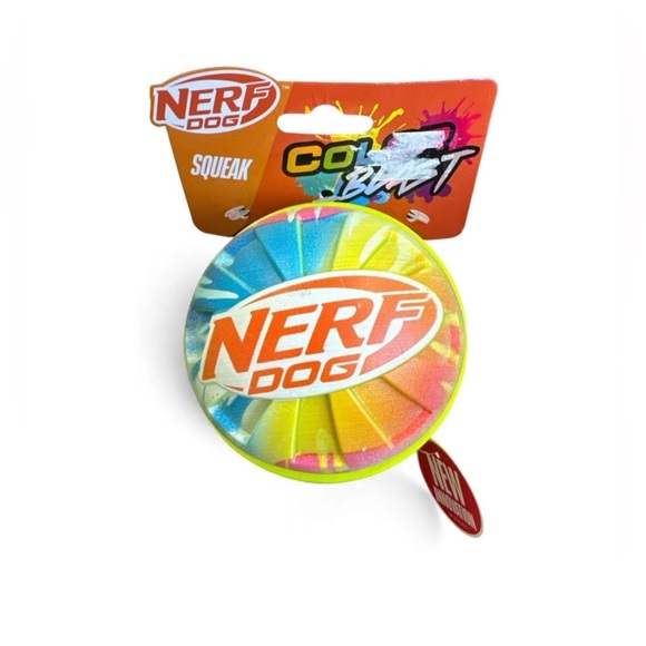 Nerf Color Blast Squeaker Ball Dog Toy - Picture 4 of 4